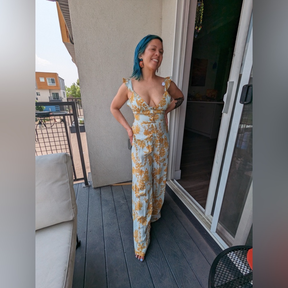 Free People floral jumpsuit pants romper